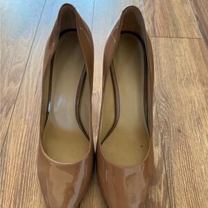 Michael Kors Tan Patent Leather Heels